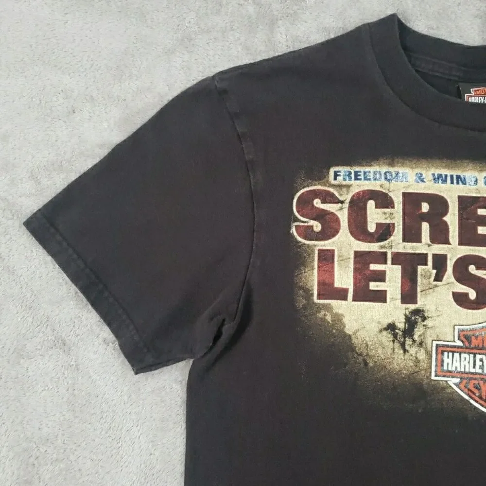 Harley Davidson T Shirt Screw It Let's Ride Three Rivers PA 2008 Men's Sz M